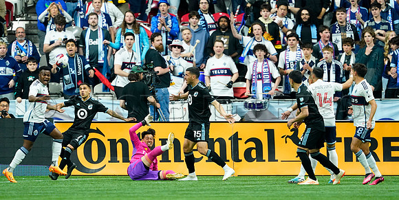 Minnesota United FC at Vancouver Whitecaps FC at BC Place, in Vancouver, BC, Canada, May 6, 2023.