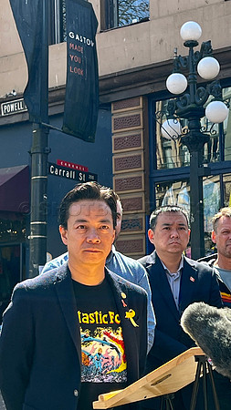 Mayor Ken Sim, Councillor Sarah Kirby-Yung, and Gastown Vancouver-2 4400
