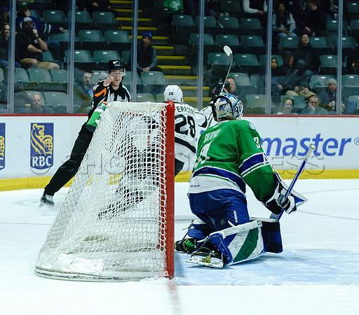 The Abbotsford Canucks come back to defeat the Ontario Reign 4-3 in OT, at the Abbotsford Event Centre, in Abbotsford, Apr 7, 2023