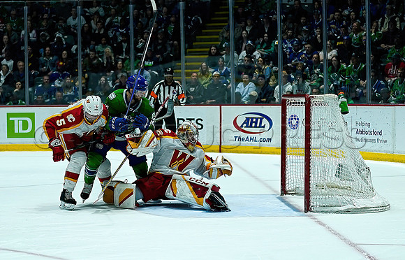 Wes Shaw Calgary Wranglers defeat the Abbotsford Canucks 3-2  20230505 -4458-SharpenAI-Motion