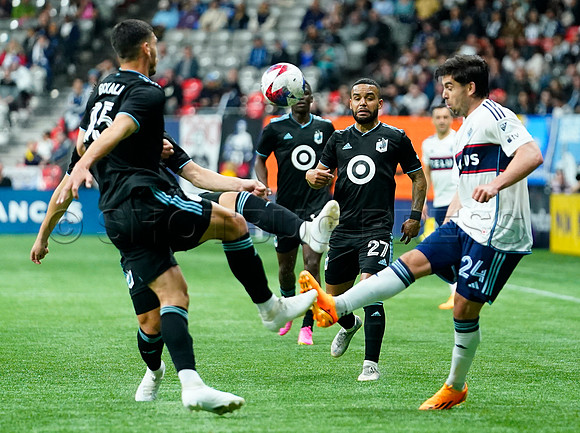 Minnesota United FC at Vancouver Whitecaps FC at BC Place, in Vancouver, BC, Canada, May 6, 2023.