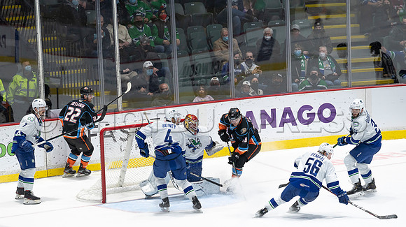 Abbotsford Canucks defeat San Diego Gulls 4-2 on Sunday, Jan 23, 2022 at Abbotsford Centre.
