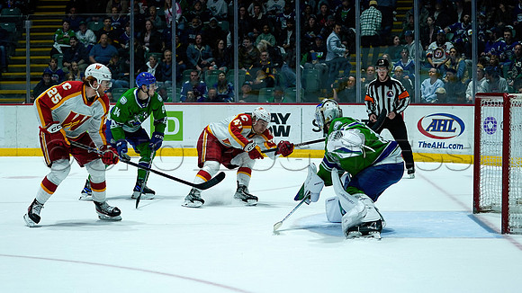 Wes Shaw Calgary Wranglers defeat the Abbotsford Canucks 3-2  20230505 -4413-SharpenAI-Standard