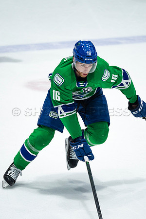 Sun, March 13, 2022 Abbotsford Canucks take Colorado Eagles 5–4 in OT at Abbotsford Event Centre in Abbotsford, BC