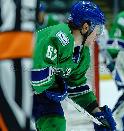 The Abbotsford Canucks come back to defeat the Ontario Reign 4-3 in OT, at the Abbotsford Event Centre, in Abbotsford, Apr 7, 2023