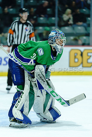 The Abbotsford Canucks come back to defeat the Ontario Reign 4-3 in OT, at the Abbotsford Event Centre, in Abbotsford, Apr 7, 2023