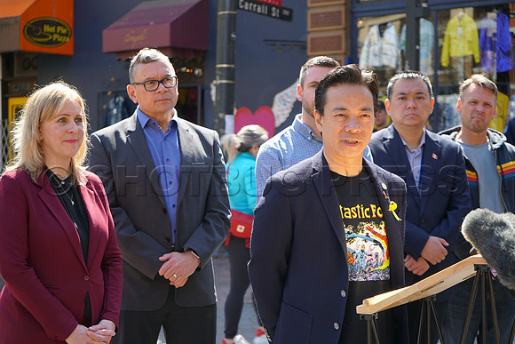 Mayor Ken Sim, Councillor Sarah Kirby-Yung, and Gastown Vancouver-2 4397