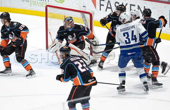 Abbotsford Canucks defeat San Diego Gulls 4-2 on Sunday, Jan 23, 2022 at Abbotsford Centre.