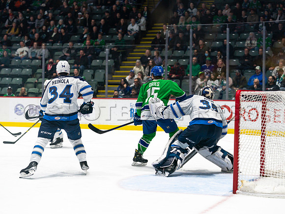 Wed, March 16, 2022 Abbotsford Canucks make an epic comeback to take a 5-4 win in OT against the Manitoba Moose in Abbotsford, BC