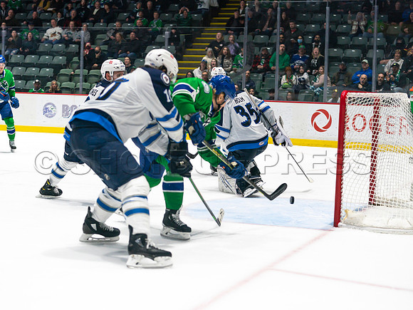 Wed, March 16, 2022 Abbotsford Canucks make an epic comeback to take a 5-4 win in OT against the Manitoba Moose in Abbotsford, BC