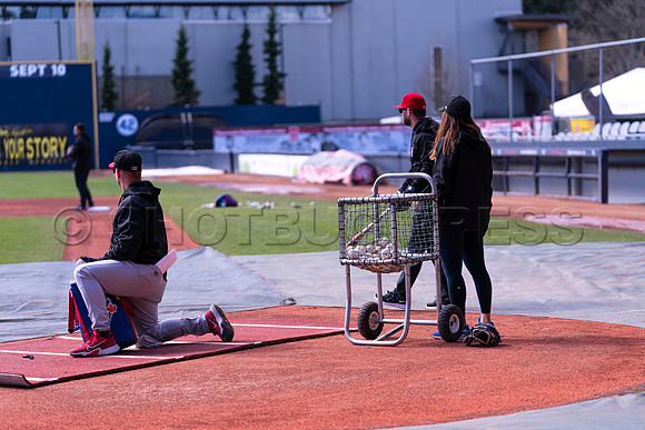Tue, Apr. 5, 2022 The Vancouver Canadians held practice today at Nat Bailey Stadium