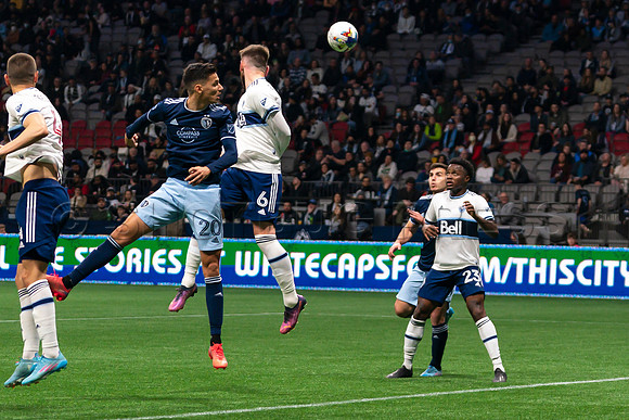Sat, April 2, 2022 The Vancouver Whitecaps FC clinch a 1-0 win over Sporting Kansas City in Vancouver.