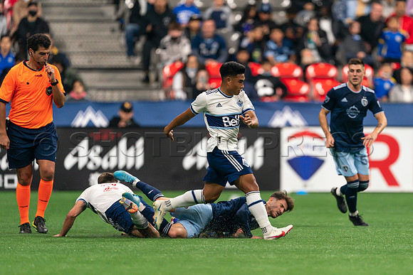 Sat, April 2, 2022 The Vancouver Whitecaps FC clinch a 1-0 win over Sporting Kansas City in Vancouver.