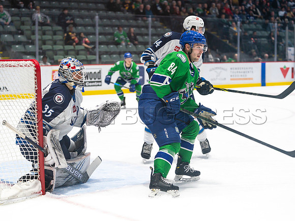 Wed, March 16, 2022 Abbotsford Canucks make an epic comeback to take a 5-4 win in OT against the Manitoba Moose in Abbotsford, BC