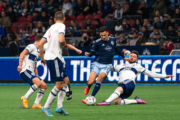 Sat, April 2, 2022 The Vancouver Whitecaps FC clinch a 1-0 win over Sporting Kansas City in Vancouver.