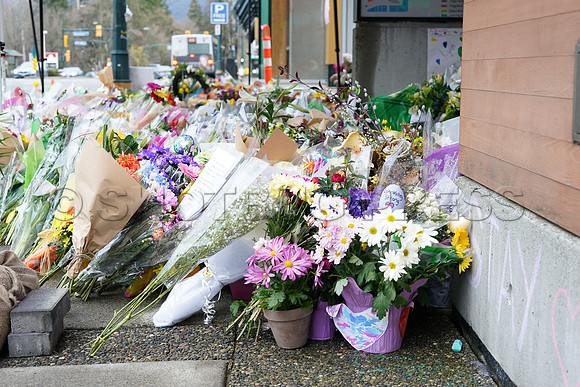 Drive-thru Candlelight vigil at the Lynn Canyon Park, North Vancouver, in community support of mass stabbings March 26, 2021.