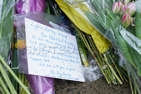 Drive-thru Candlelight vigil at the Lynn Canyon Park, North Vancouver, in community support of mass stabbings March 26, 2021.