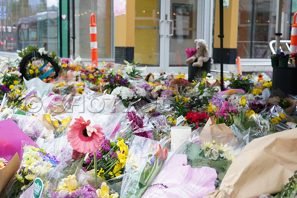 Drive-thru Candlelight vigil at the Lynn Canyon Park, North Vancouver, in community support of mass stabbings March 26, 2021.