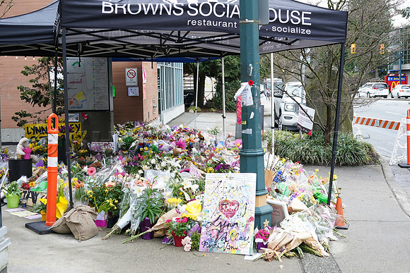 Drive-thru Candlelight vigil at the Lynn Canyon Park, North Vancouver, in community support of mass stabbings March 26, 2021.