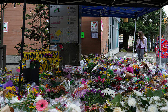 Drive-thru Candlelight vigil at the Lynn Canyon Park, North Vancouver, in community support of mass stabbings March 26, 2021.