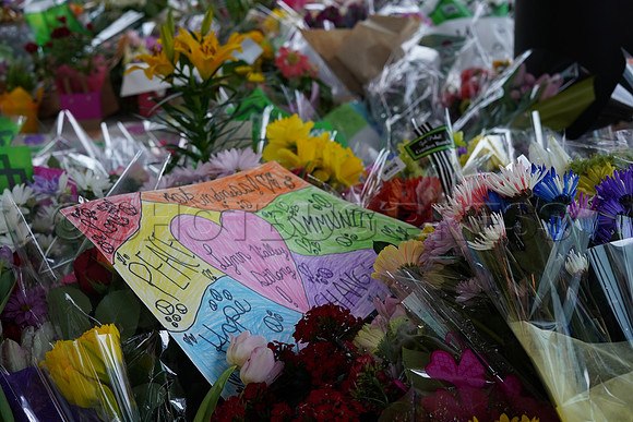 Drive-thru Candlelight vigil at the Lynn Canyon Park, North Vancouver, in community support of mass stabbings March 26, 2021.