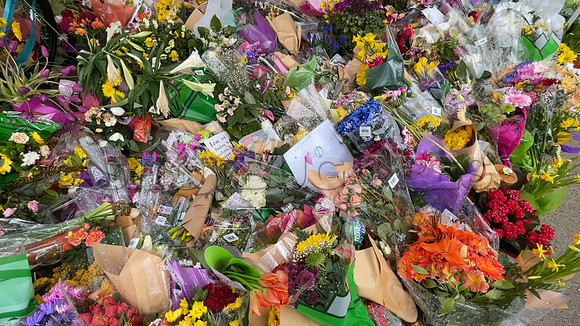 Drive-thru Candlelight vigil at the Lynn Canyon Park, North Vancouver, in community support of mass stabbings March 26, 2021.