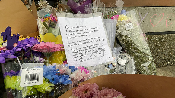 Drive-thru Candlelight vigil at the Lynn Canyon Park, North Vancouver, in community support of mass stabbings March 26, 2021.