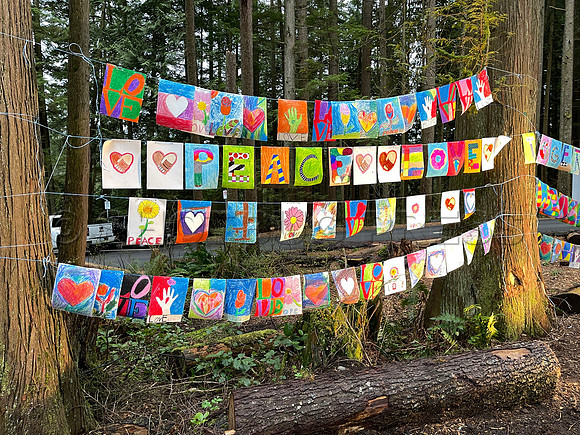 Drive-thru Candlelight vigil at the Lynn Canyon Park, North Vancouver, in community support of mass stabbings March 26, 2021.