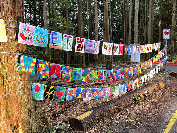 Drive-thru Candlelight vigil at the Lynn Canyon Park, North Vancouver, in community support of mass stabbings March 26, 2021.