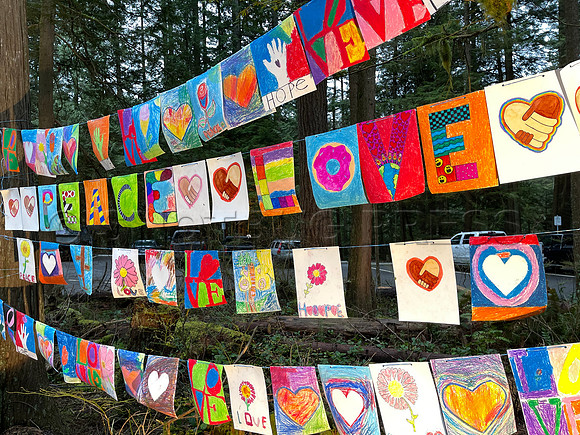 Drive-thru Candlelight vigil at the Lynn Canyon Park, North Vancouver, in community support of mass stabbings March 26, 2021.