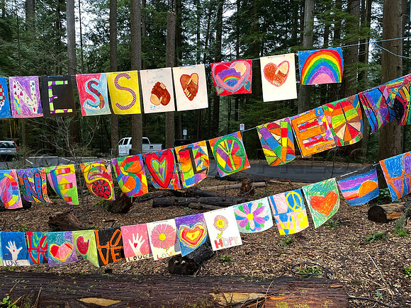 Drive-thru Candlelight vigil at the Lynn Canyon Park, North Vancouver, in community support of mass stabbings March 26, 2021.