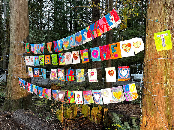 Drive-thru Candlelight vigil at the Lynn Canyon Park, North Vancouver, in community support of mass stabbings March 26, 2021.