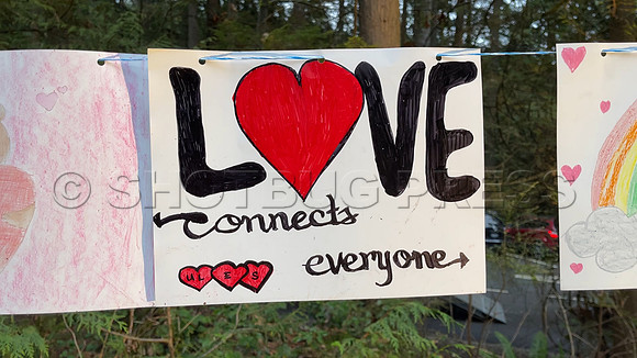 Drive-thru Candlelight vigil at the Lynn Canyon Park, North Vancouver, in community support of mass stabbings March 26, 2021.