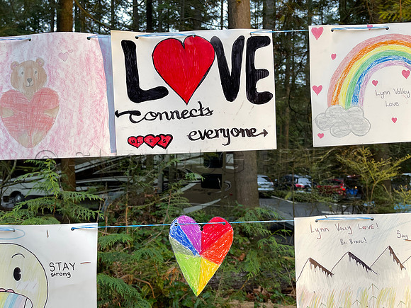 Drive-thru Candlelight vigil at the Lynn Canyon Park, North Vancouver, in community support of mass stabbings March 26, 2021.