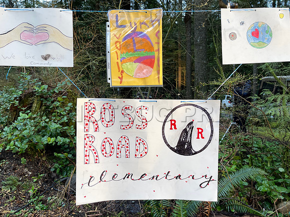 Drive-thru Candlelight vigil at the Lynn Canyon Park, North Vancouver, in community support of mass stabbings March 26, 2021.