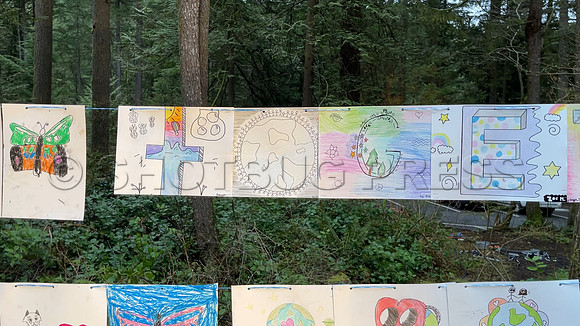 Drive-thru Candlelight vigil at the Lynn Canyon Park, North Vancouver, in community support of mass stabbings March 26, 2021.