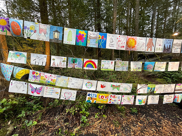 Drive-thru Candlelight vigil at the Lynn Canyon Park, North Vancouver, in community support of mass stabbings March 26, 2021.