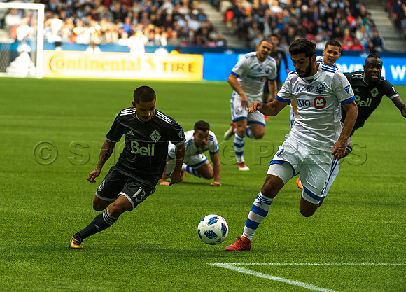 Vancouver Whitecaps win 2018 season opener against Montreal Impact at BC Place Stadium with record crowd.