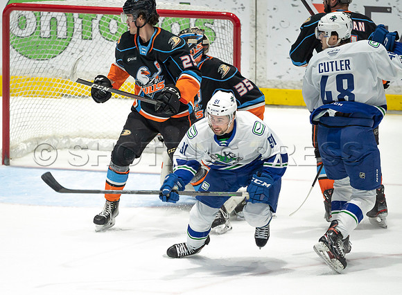 Abbotsford Canucks defeat San Diego Gulls 4-2 on Sunday, Jan 23, 2022 at Abbotsford Centre.