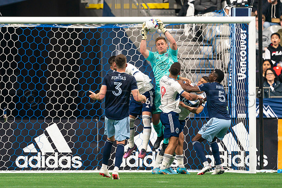 Sat, April 2, 2022 The Vancouver Whitecaps FC clinch a 1-0 win over Sporting Kansas City in Vancouver.