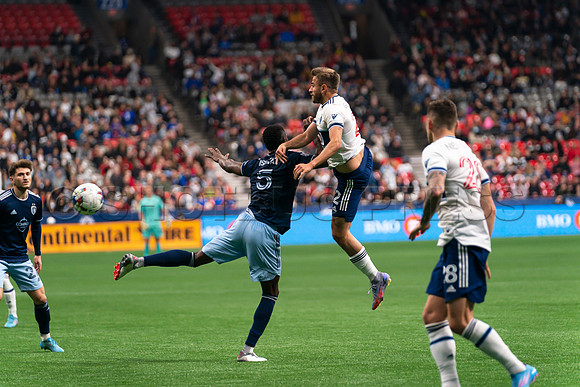 Sat, April 2, 2022 The Vancouver Whitecaps FC clinch a 1-0 win over Sporting Kansas City in Vancouver.