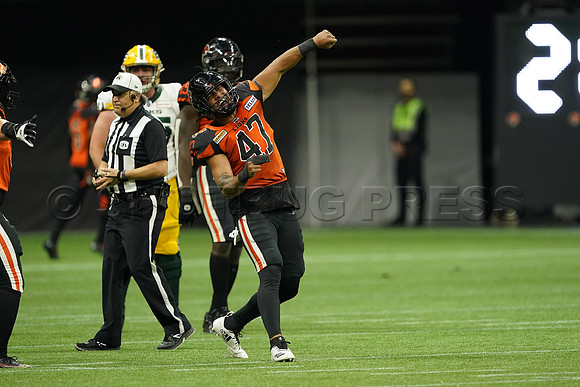 BC Lions dominate the Edmonton Elks with a final score of 59-15 in this opening season game at BC Place Stadium in Vancouver, BC, Saturday, June 11, 2022.