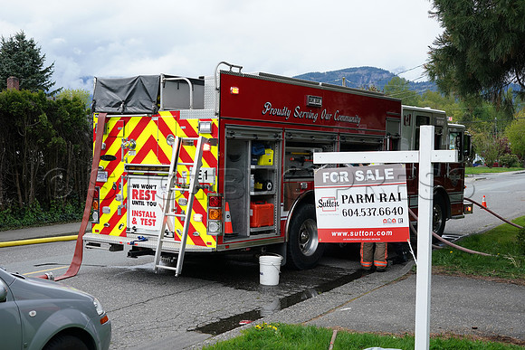 House fire at 9708 Carbould in Chilliwack  April 25, 2021