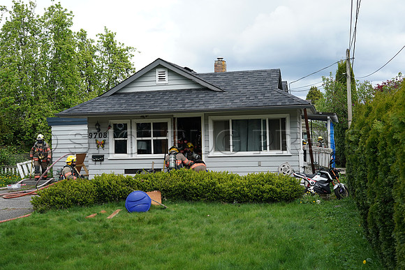 House fire at 9708 Carbould in Chilliwack  April 25, 2021