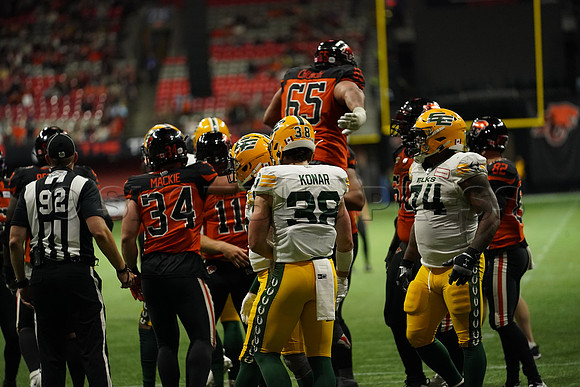 BC Lions dominate the Edmonton Elks with a final score of 59-15 in this opening season game at BC Place Stadium in Vancouver, BC, Saturday, June 11, 2022.