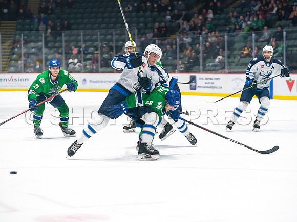 Wed, March 16, 2022 Abbotsford Canucks make an epic comeback to take a 5-4 win in OT against the Manitoba Moose in Abbotsford, BC