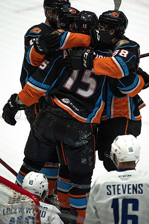 Abbotsford Canucks defeat San Diego Gulls 4-2 on Sunday, Jan 23, 2022 at Abbotsford Centre.