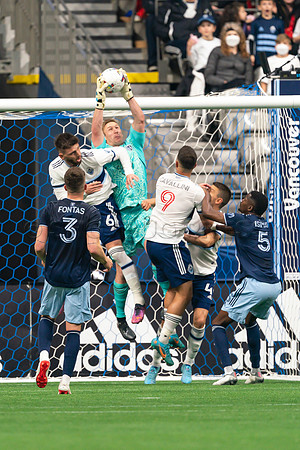 Sat, April 2, 2022 The Vancouver Whitecaps FC clinch a 1-0 win over Sporting Kansas City in Vancouver.