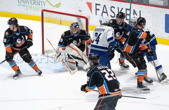 Abbotsford Canucks defeat San Diego Gulls 4-2 on Sunday, Jan 23, 2022 at Abbotsford Centre.