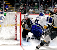 Abbotsford Canucks take a 3-2 seasons opener win in overtime over Henderson Silver Knights in Abbotsford, Friday, October 23, 2021